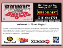 Tablet Screenshot of bionicbagels.com